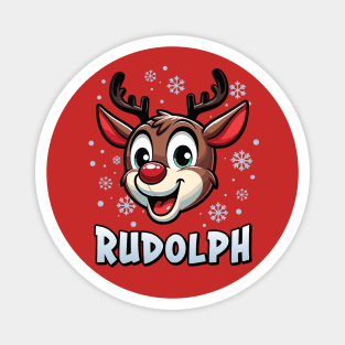 Santa’s Reindeer Rudolph Xmas Group Costume Magnet